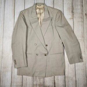 Christian‎ Dior Monsieur Blazer Mens Size 41L Taupe/Purple Double Breasted